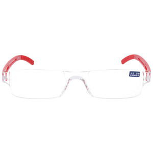 randlose Kunststofflesehilfe JOY von I NEED YOU Rot +2,00dpt