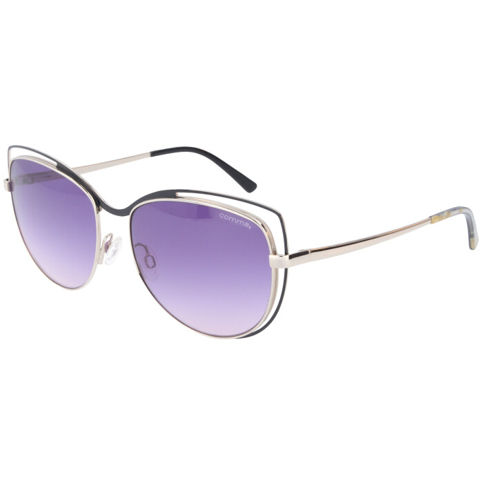 Comma Sonnenbrille 77068 in Gold - Schwarz Vollrand mit Federscharnier