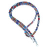 Rundes Brillenband im Ethno-Look aus Baumwolle mit Gummischlaufe in Blau