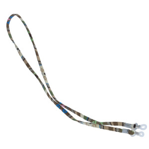Flaches, Dünnes Brillenband in Ethno-Optik aus Baumwolle im wunderschönen Braun