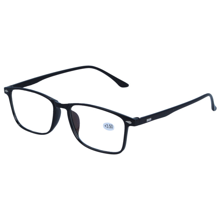 Fertiglesebrille HAYDEN in schwarz mit einfach entspiegelten Gläsern    + 2,0