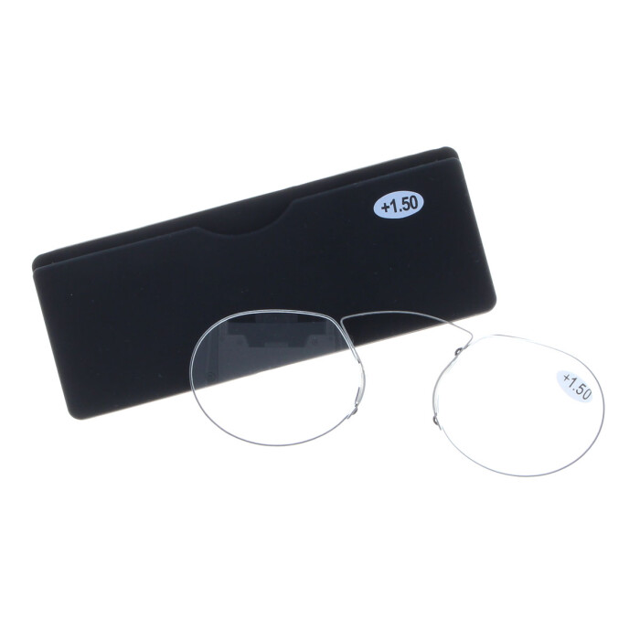 SOS Lesehilfe aus Metall - ZWICKER / KNEIFER als Not-Lesebrille mit +2,50 dpt