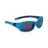 Coole Kindersonnenbrille mit UV-400 Glasfilter und aus TPE   4 -   8 Jahre Neonblau / Schwarz