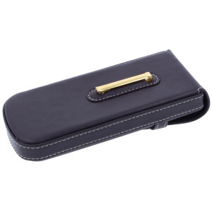 robustes Einsteck-Brillenetui "Gregor" mit Clip in braun