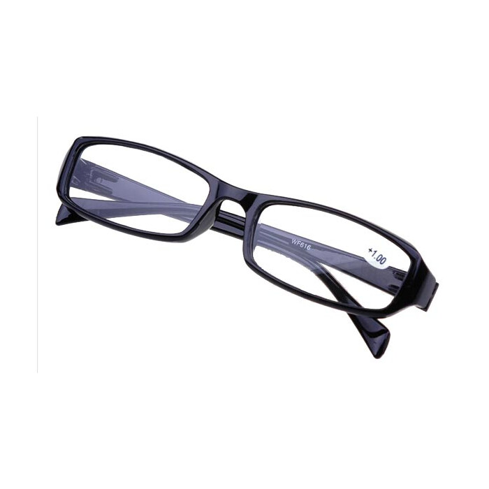 Klassische Lesebrille ALEX in Schwarz mit flexiblen Bügeln + 3,00 dpt