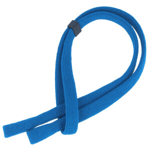 verstellbares Sport-Brillenband mit eingelassenem Tube-Endstück in blau