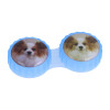Kontaktlinsenbehälter mit verschiedenen Motiven für Kontaktlinsen aller Art  blau - Hund