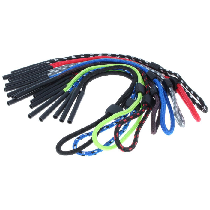 Brillenband mit Grip-Stopper und flexiblen Tube-Endstück mit 4 mm Öffnung in versch. Farben