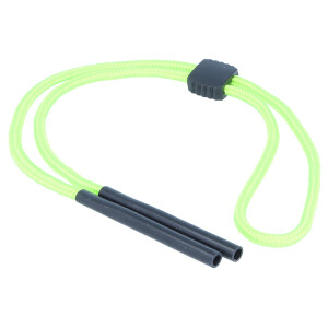 Brillenband mit Grip-Stopper und flexiblen Tube-Endstück mit 4 mm Öffnung in Neongrün