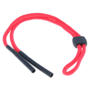 Brillenband mit Grip-Stopper und flexiblen Tube-Endstück mit 4 mm Öffnung in Rot