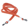 geflochtenes Brillenband mit Gummi-Endschlaufe in orange-schwarz