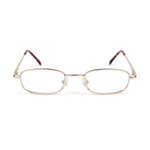 Klassische Lesebrille / Halbbrille CoopClip in Gold mit Clip / Befestigungsklammer
