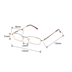 Klassische Lesebrille / Halbbrille CoopClip in Gold mit Clip / Befestigungsklammer