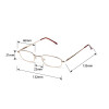 Klassische Lesebrille / Halbbrille CoopClip in Gold mit Clip / Befestigungsklammer