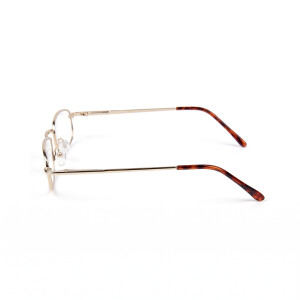 Klassische Lesebrille / Halbbrille CoopClip in Gold mit Clip / Befestigungsklammer +2,50 dpt