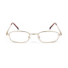 Klassische Lesebrille / Halbbrille CoopClip in Gold mit Clip / Befestigungsklammer +2,50 dpt
