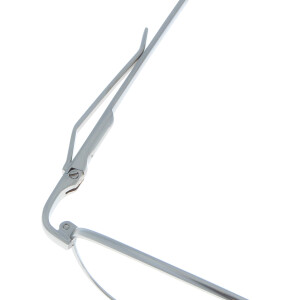 Klassische Lesebrille / Halbbrille CoopClip  in Silber Matt mit Clip / Befestigungsklammer +1,25 dpt