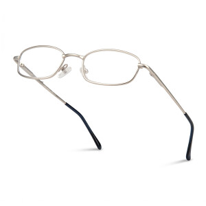 Klassische Lesebrille / Halbbrille CoopClip  in Silber Matt mit Clip / Befestigungsklammer +2,50 dpt