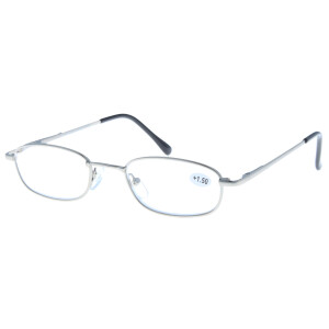 Klassische Lesebrille / Halbbrille CoopClip  in Silber...