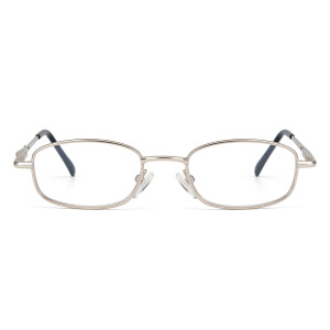 Klassische Lesebrille / Halbbrille CoopClip  in Silber Matt mit Clip / Befestigungsklammer +3,00 dpt
