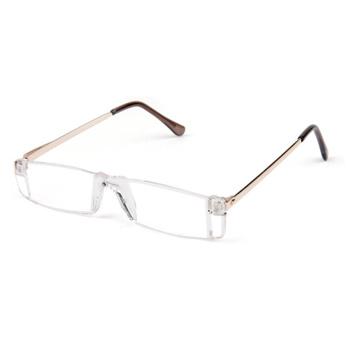 Klassische Fertiglesebrille / Halbbrille PLEXICLIP aus einem Stück gegossen mit Befestigungs - Clip