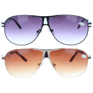 Bifokal-Sonnenbrille mit Verlaufstönung und Leseteil...