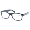 Klassische Kunststoff - Lesebrille JEFF mit Federscharnier in Schwarz +2,00 dpt