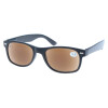 funktionellle Lese-Sonnenbrille "Maxima" im erstklassigen Design +1,00 dpt schwarz - braun