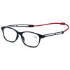 Lesebrille / Bildschirmbrille DUNJA mit auszieh- und verbindbaren Bügelenden schwarz - bordeaux +1,50 dpt