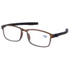 praktische Lesebrille / -hilfe ROGER mit auszieh- und verbindbaren Bügelenden braun +1,00 dpt