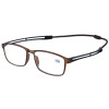 praktische Lesebrille / -hilfe ROGER mit auszieh- und verbindbaren Bügelenden braun +1,00 dpt