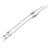 Wunderschöne Glieder-Brillenkette VERONA mit Feder-Details in Silber