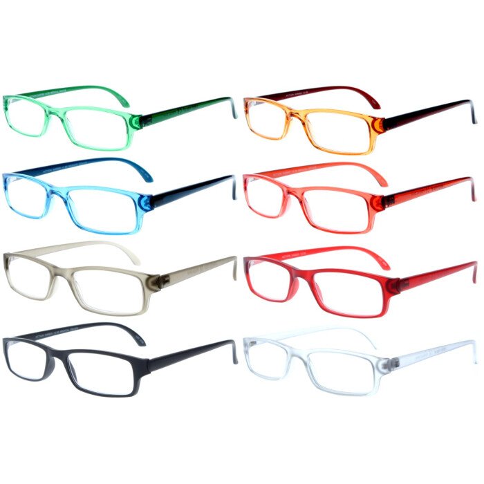 schlicht sportliche Kunststoff-Halblesebrille /-hilfe in verschiedenen Farben
