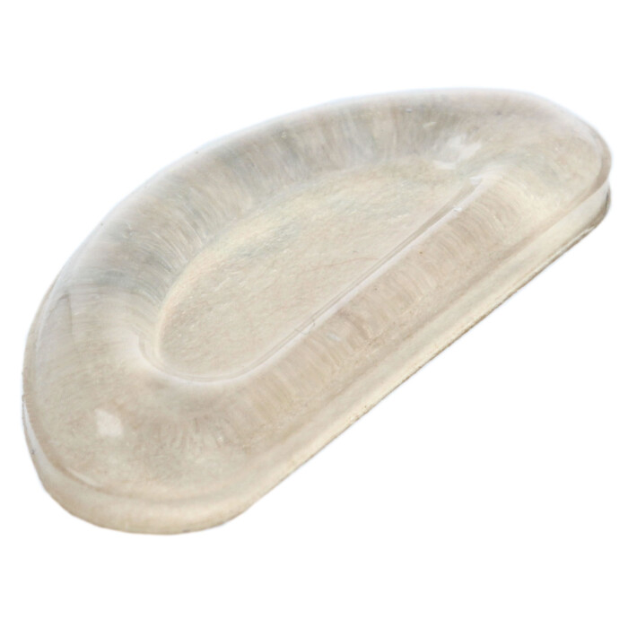 Nasenpad - halbrund zum Aufkleben mit Vertiefung - 3M Silikon mit 2,00 mm in Transparent