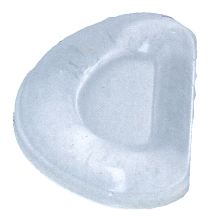 Silikon-Nasenpad zum Aufkleben mit Komfort-Vertiefung - "Halbrund" mit 2,00 mm in Transparent