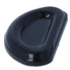 Silikon-Nasenpad zum Aufkleben mit Komfort-Vertiefung - "Halbrund" mit 2,00 mm in Schwarz