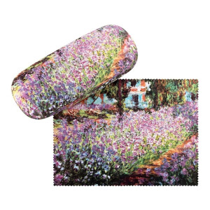 schönes Brillenetui mit Microfaserbezug - Kunstdruck von Claude Monet: Garten