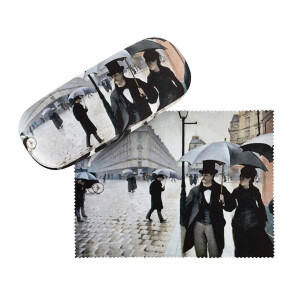 schönes Brillenetui mit Kunst-Motiv von Gustave Caillebotte: Paris im Regen