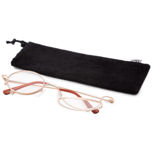 Praktische Schminkbrille aus Metall mit schwenkbaren...