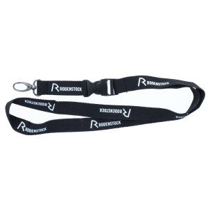 Schlüsselband von Rodenstock mit Logo und Plastikclip