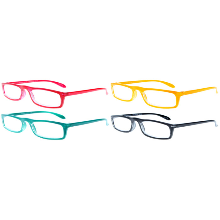 Charmante, dezente Kunststofflesebrille /-hilfe in sommerlichen Farben