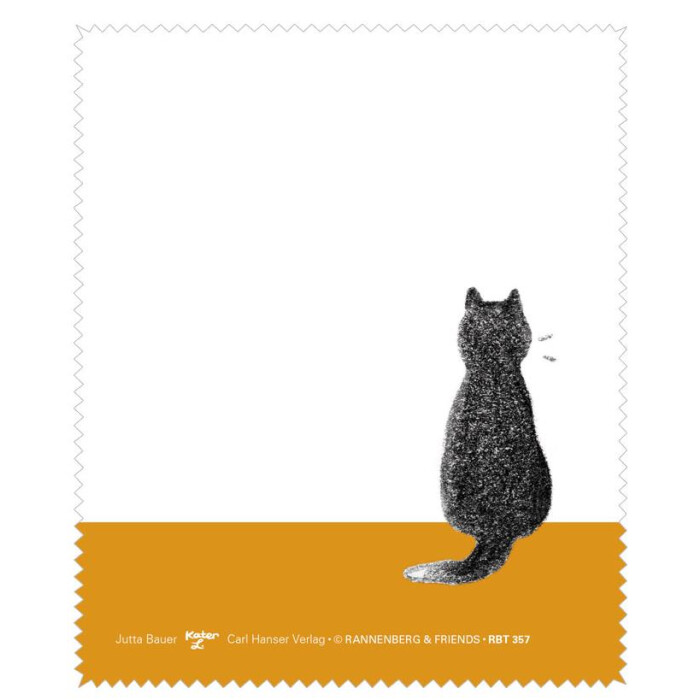 Rannenberg & Friends Microfasertuch / Brillenputztuch "Kater L. sitzend"