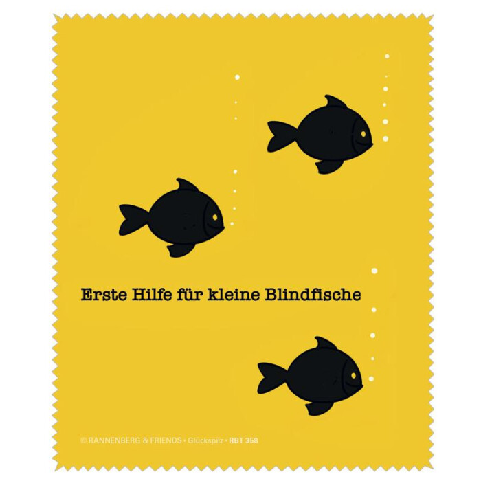 Rannenberg & Friends Microfasertuch / Brillenputztuch "Blindfische"