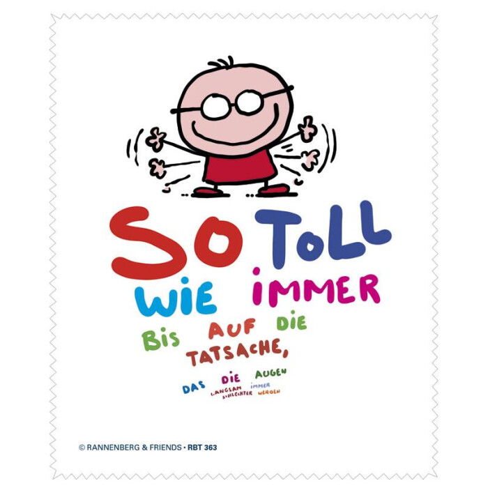 Rannenberg & Friends Microfasertuch / Brillenputztuch "So toll"