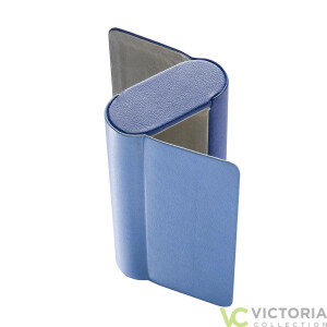 elegantes Doppeletui TWICE mit Magnetverschluss in Dunkelblau / Hellblau