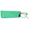 außergewöhnliche Lesebrille/-hilfe "JAYA" mit Federscharnier und Stecketui in grün + 3,00 dpt