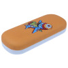 Niedliches Kinder-Brillenetui "BUDDY" mit lustigem Tiermotiv mit Metallscharnier in Orange