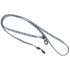 Brillenkordel aus Kunstleder mit Gummischlaufe und Nieten in Grau
