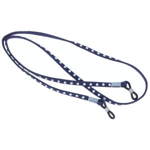 Brillenkordel aus Kunstleder mit Gummischlaufe und Nieten...