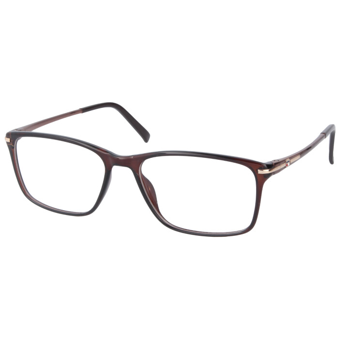 Moderne Damen - Brillenfassung T17966 53/15-138 C3S mit Federscharnier in Braun